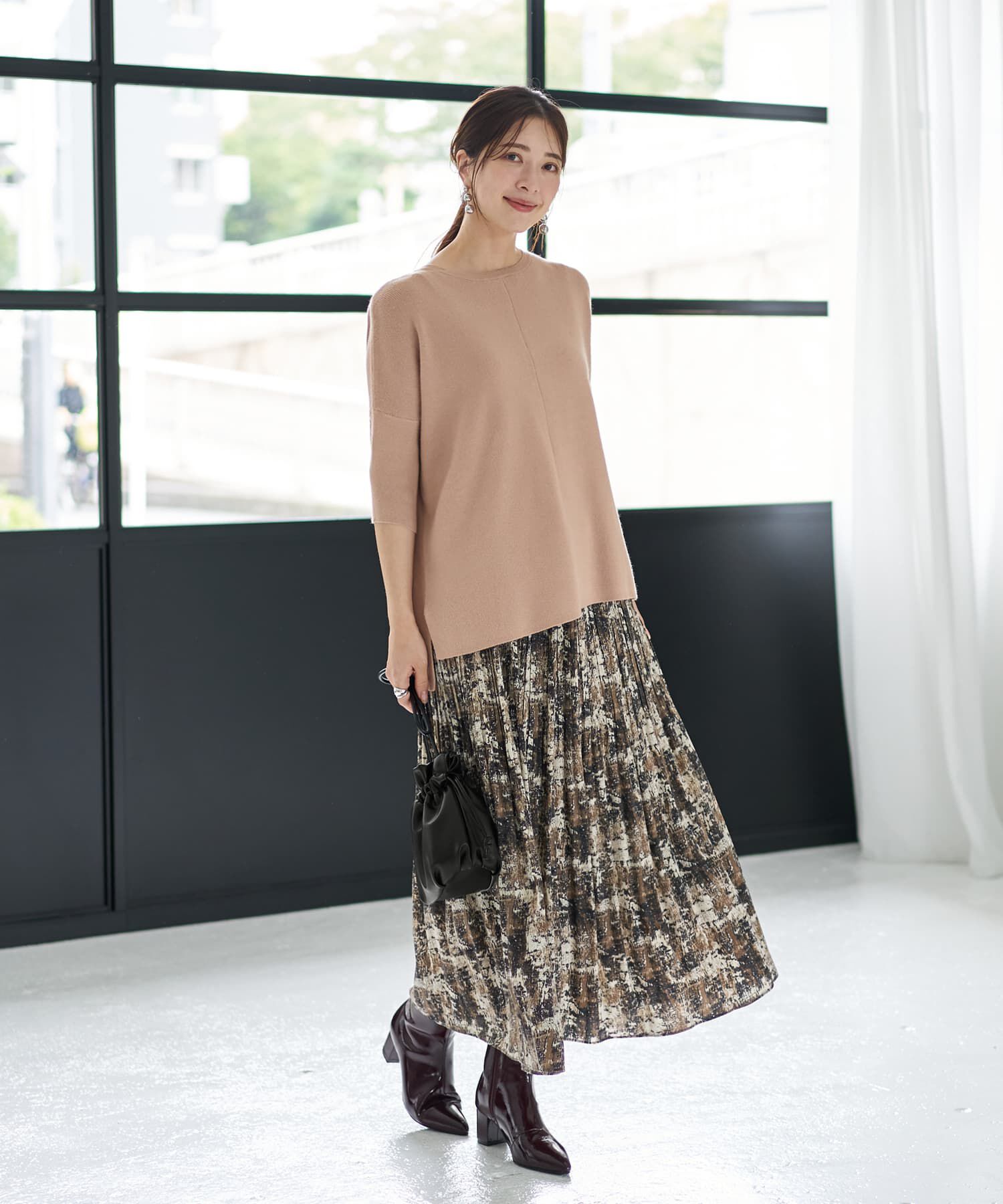 STYLE DELI「ソフトタッチ◆８分袖ドルマンニットトップス」|ニット・セーター|