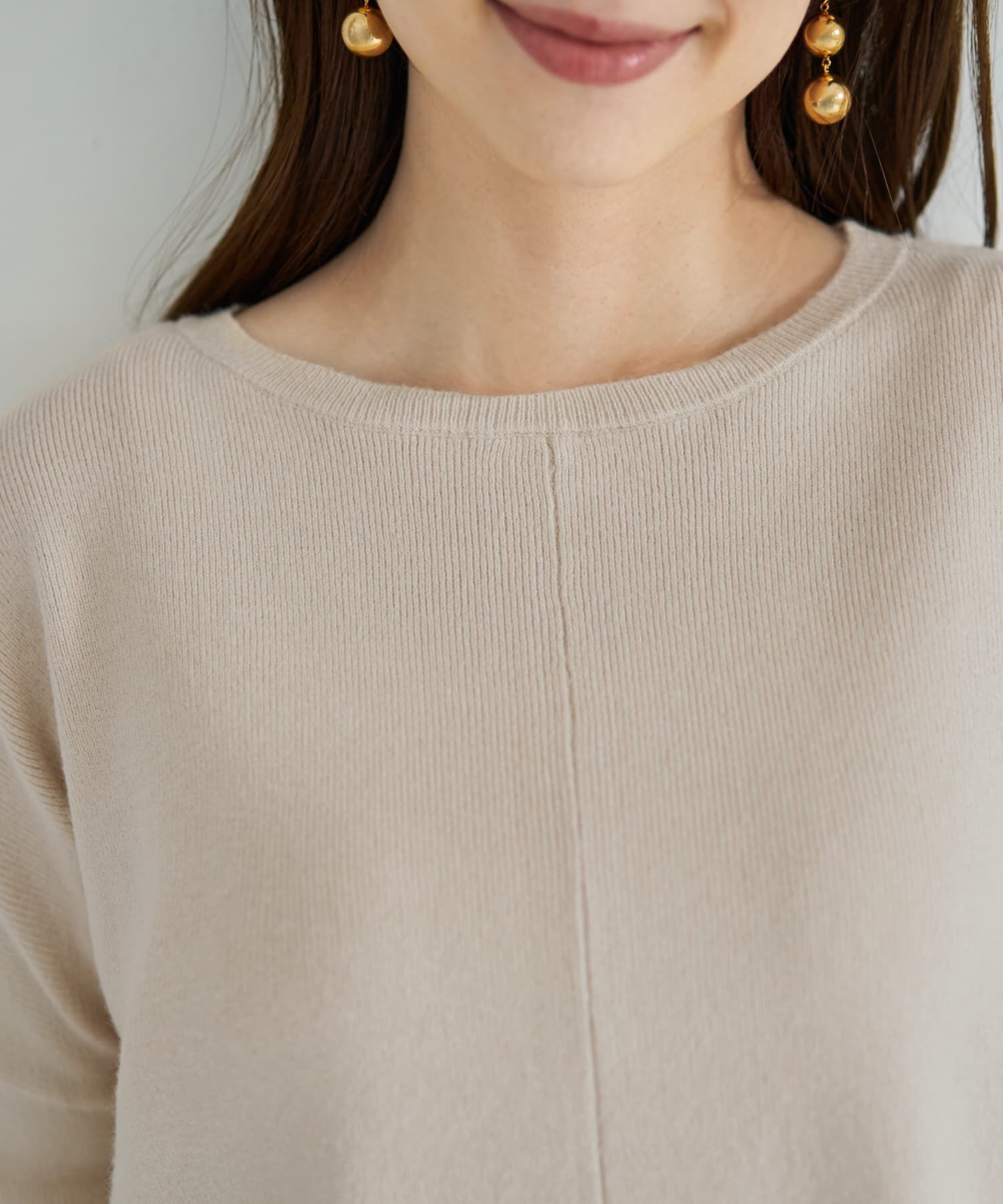 STYLE DELI「ソフトタッチ◆８分袖ドルマンニットトップス」|ニット・セーター|