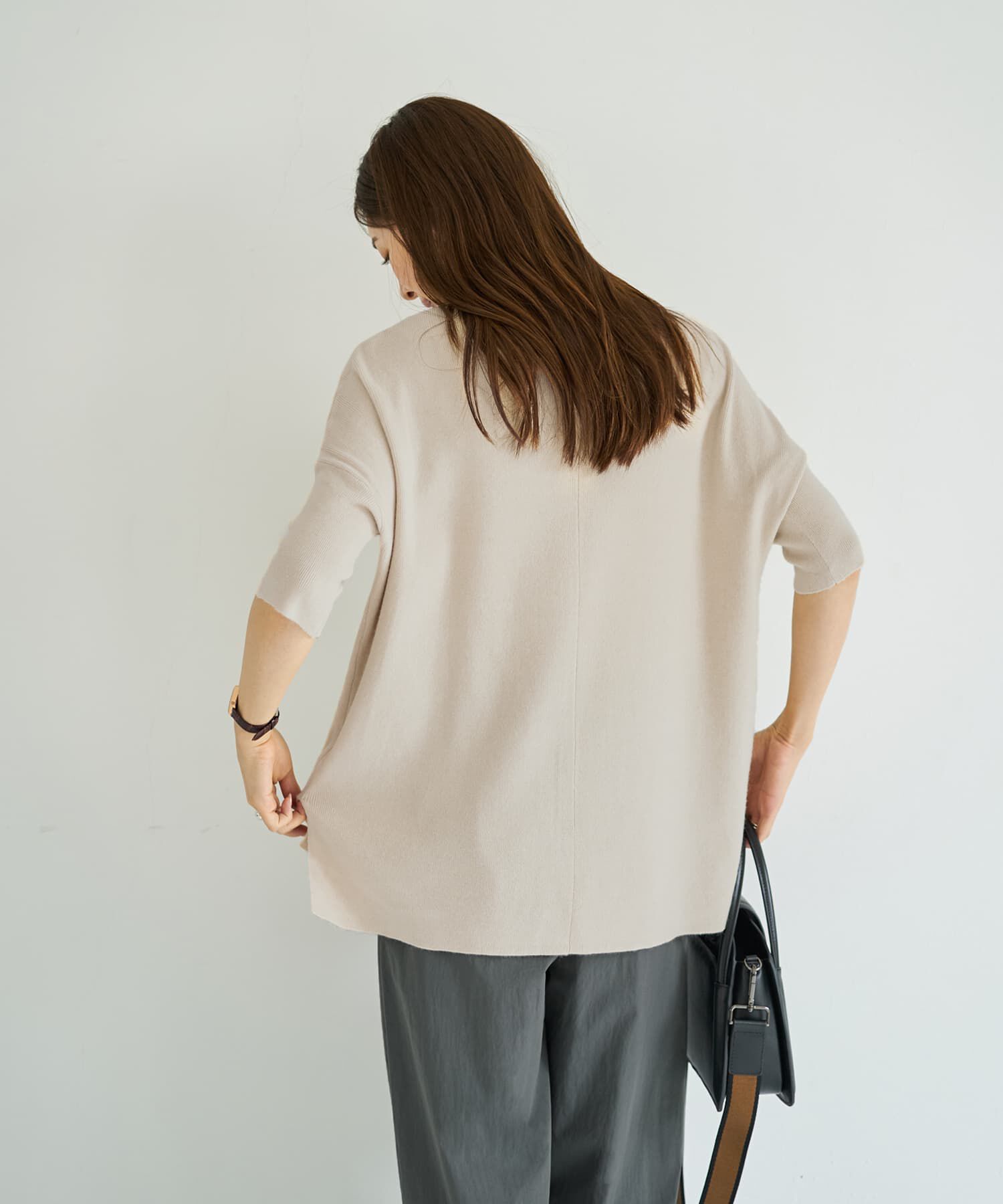 STYLE DELI「ソフトタッチ◆８分袖ドルマンニットトップス」|ニット・セーター|