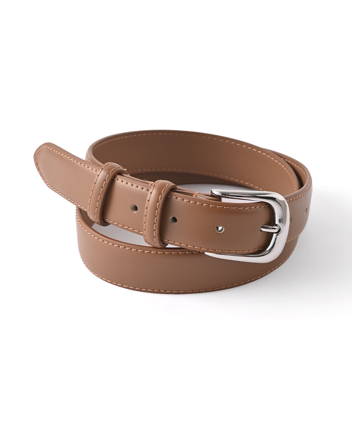 STYLE DELI「【DELI by】ミニマルシルバーバックルリアルレザーベルト」|ベルト|