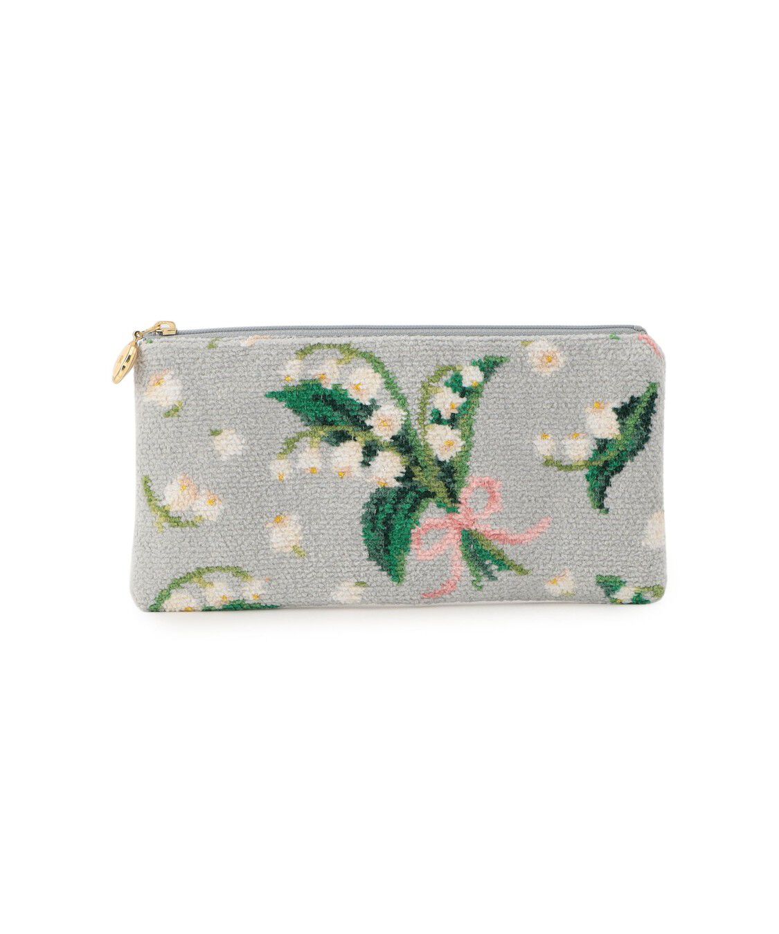 FEILER「ピュールミュゲ　フラットポーチ　PMG-256028（WEB限定）」|ポーチ|シルバーグレー