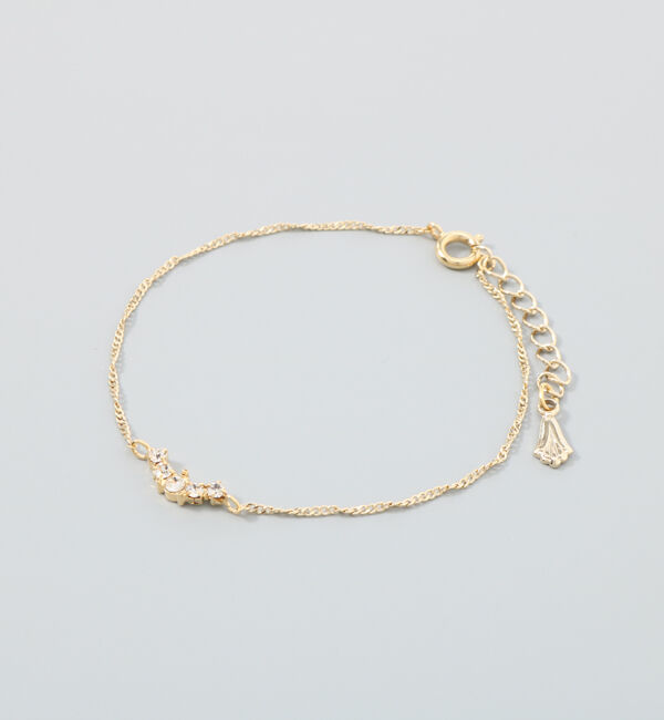 Phoebe「Vラインビジューブレスレット」|ブレスレット・バングル|ゴールド