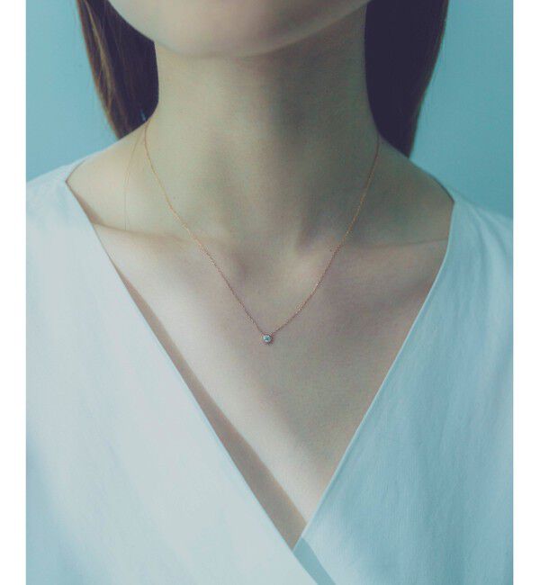 ete「K18 ダイヤモンド 0.1ct ネックレス「ブライト」」|ネックレス|