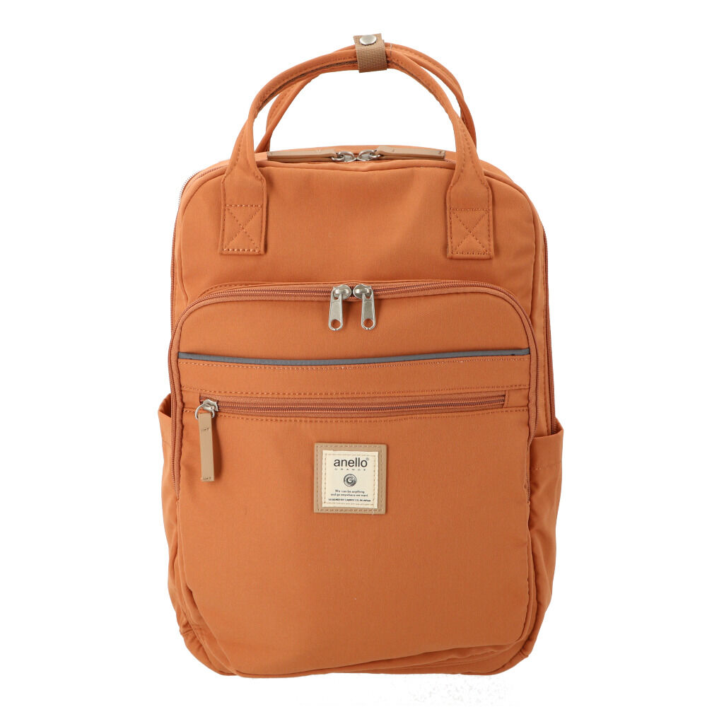 anello「アネロ グランデ リュック 通販 レディース 大人 10ポケット リュックサック デイパック」|リュック|オレンジ1