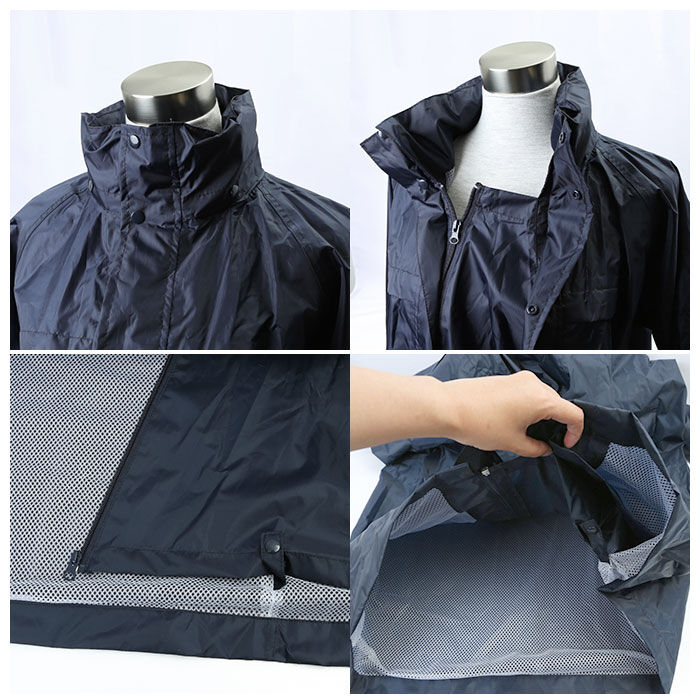 BACKYARD FAMILY「レインコート 自転車 通学 通販 レディース メンズ 男女兼用 ロング 防水生地 通勤 通学用」|レインコート|