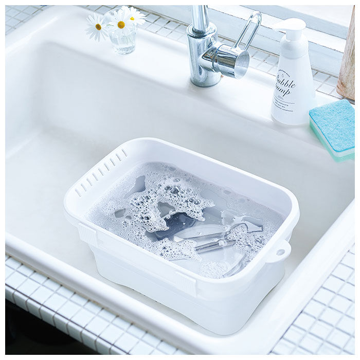 BACKYARD FAMILY「洗い桶 折りたたみ 通販 折り畳み たためる 日本製 脚付き ソフトタブ 水切 ペット」|食器・キッチングッズ|