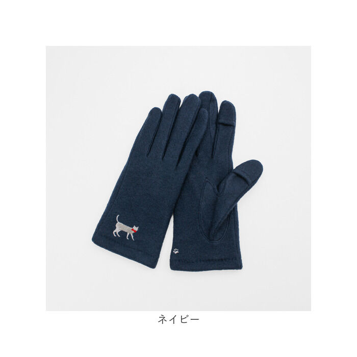 BACKYARD FAMILY「クロダ 手袋 レディース 通販 グローブ 手ぶくろ 暖かい かわいい ねこ スマートフォン対応」|手袋|