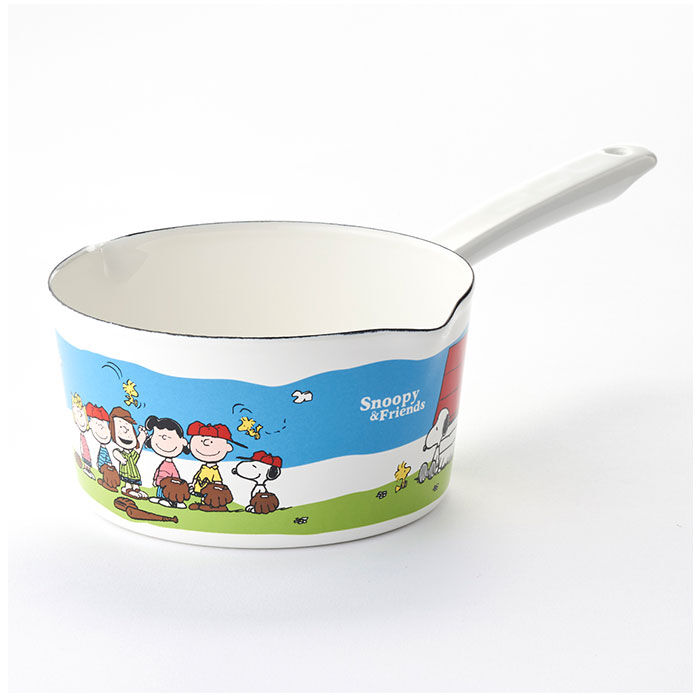 BACKYARD FAMILY「ホーロー ミルクパン スヌーピー 通販 ホーロー鍋 直火 琺瑯鍋 15cm 可愛い かわいい 琺瑯」|食器・キッチングッズ|