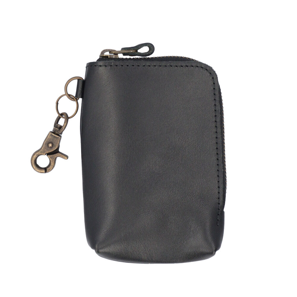 BACKYARD FAMILY「栃木レザー ポーチ 革 通販 日本製 ジーンズ マルチポーチ 小物入れ ミニポーチ」|ポーチ|ブラック1