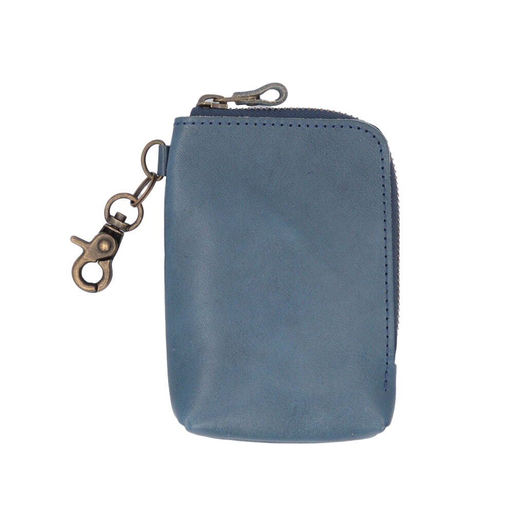 BACKYARD FAMILY「栃木レザー ポーチ 革 通販 日本製 ジーンズ マルチポーチ 小物入れ ミニポーチ」|ポーチ|ブルー1