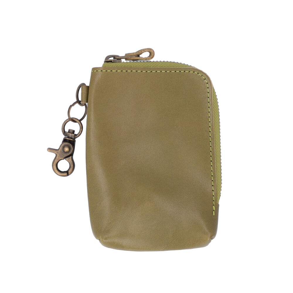BACKYARD FAMILY「栃木レザー ポーチ 革 通販 日本製 ジーンズ マルチポーチ 小物入れ ミニポーチ」|ポーチ|グリーン1