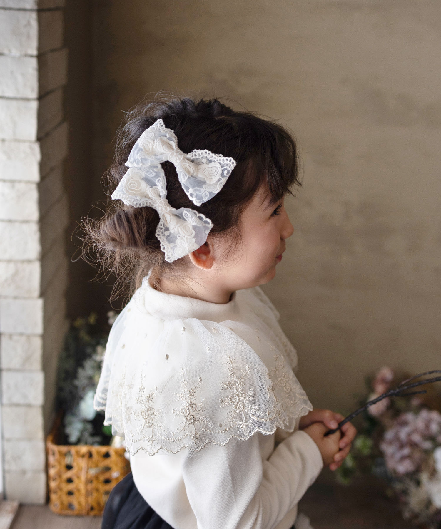 BACKYARD FAMILY「Rora ヘアクリップ キッズ 2個セット 通販 ナイリー リボン 大きめ レース ヘアークリップ」|その他|