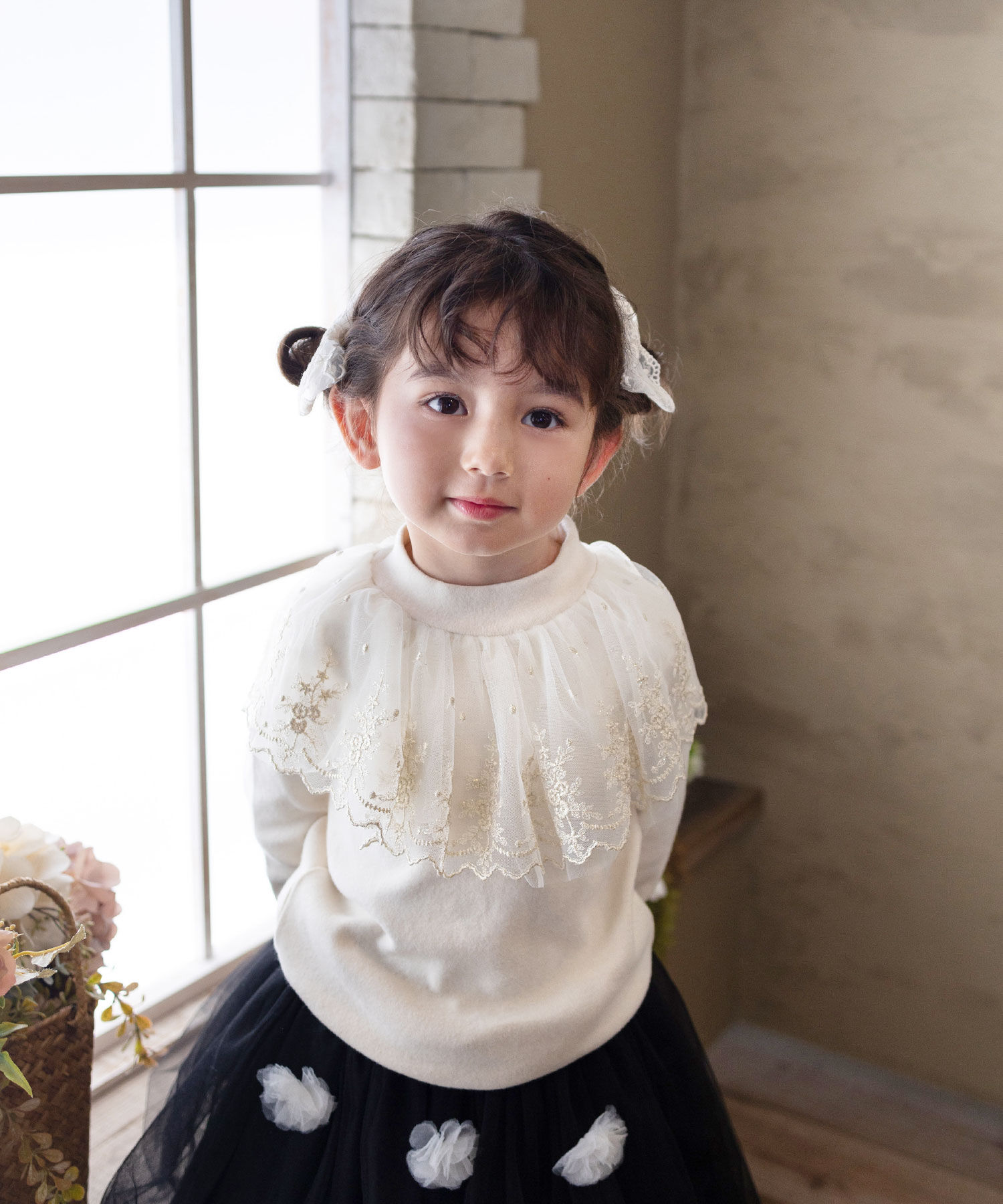 BACKYARD FAMILY「Rora ヘアクリップ キッズ 2個セット 通販 ナイリー リボン 大きめ レース ヘアークリップ」|その他|