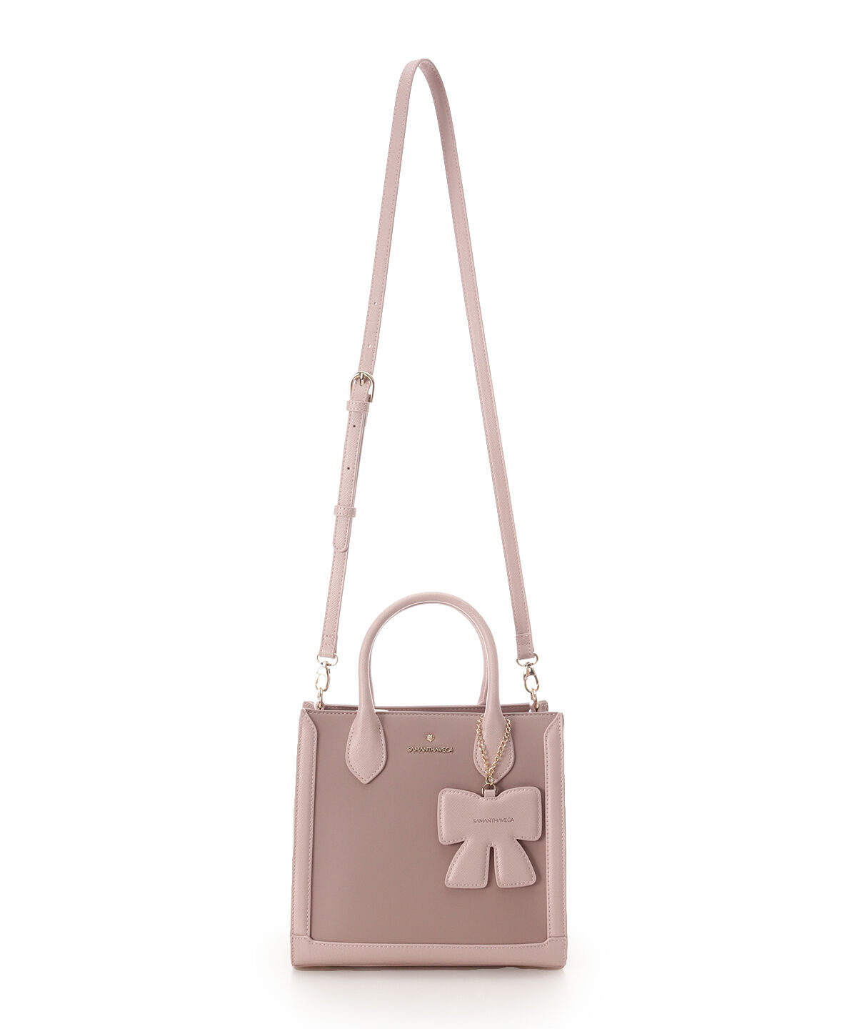 Samantha Vega「リボンチャーム付きスクエアバッグ」|ハンドバッグ|