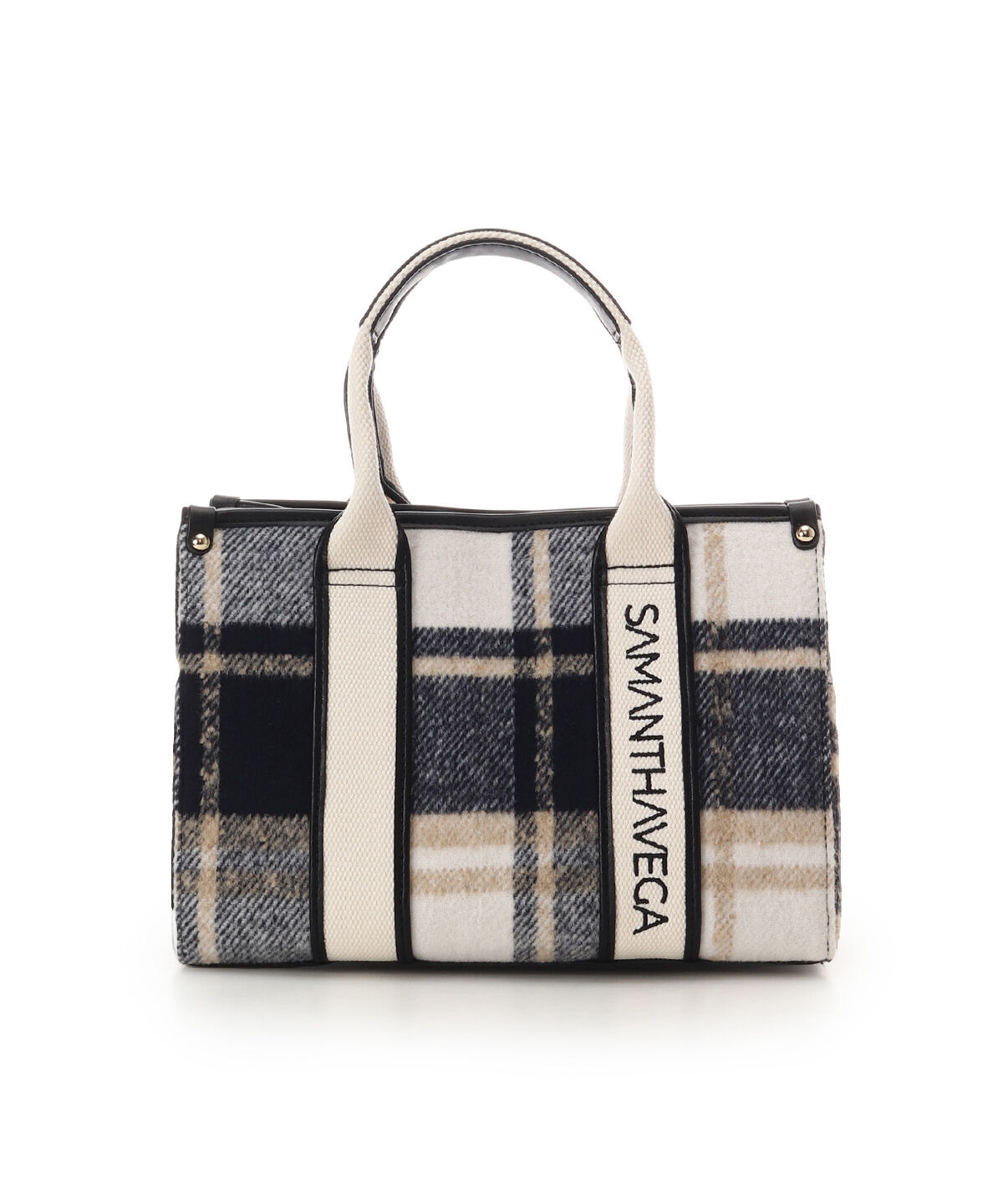 Samantha Vega「ロゴテープチェックハンドバッグ」|ハンドバッグ|