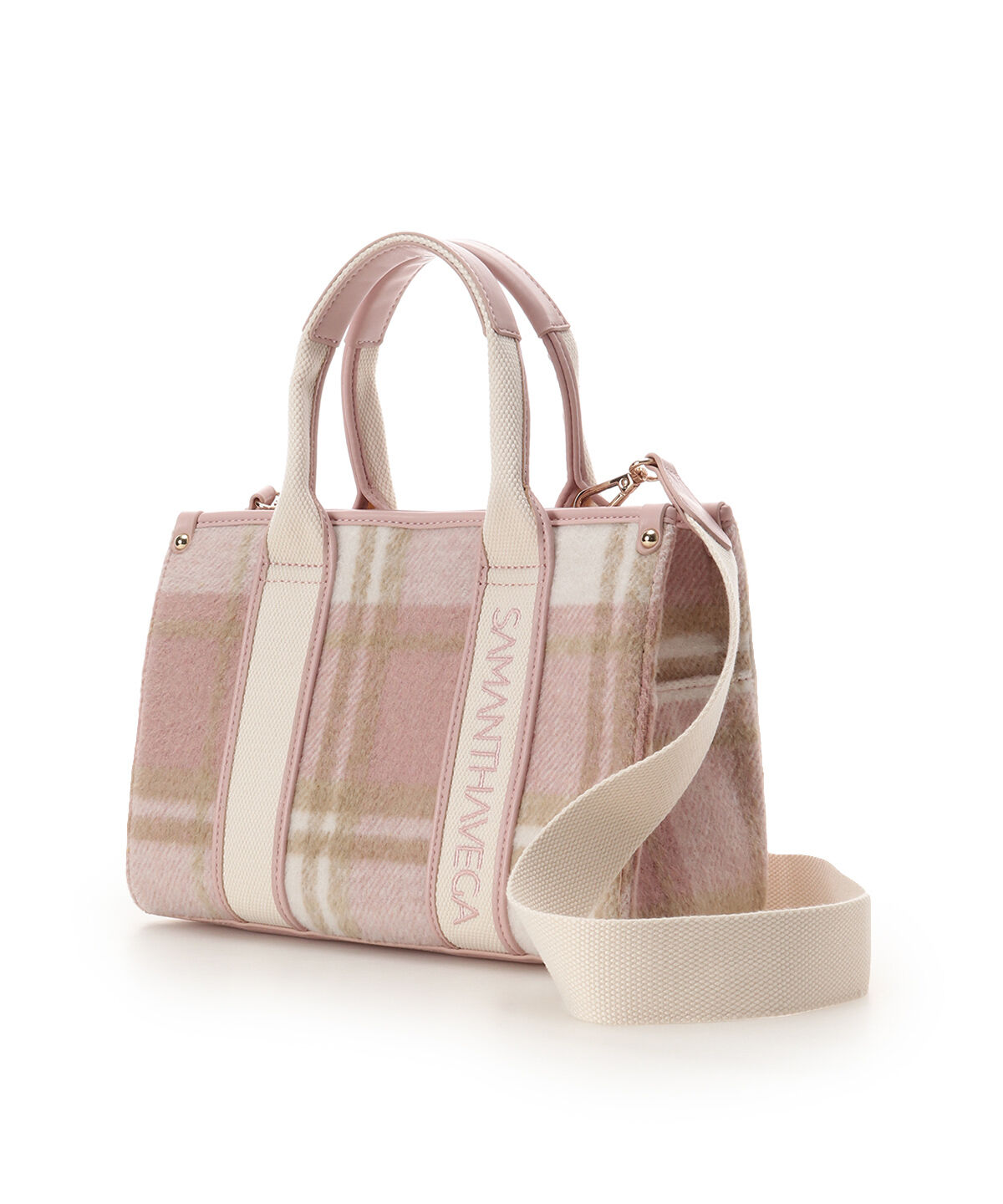 Samantha Vega「ロゴテープチェックハンドバッグ」|ハンドバッグ|