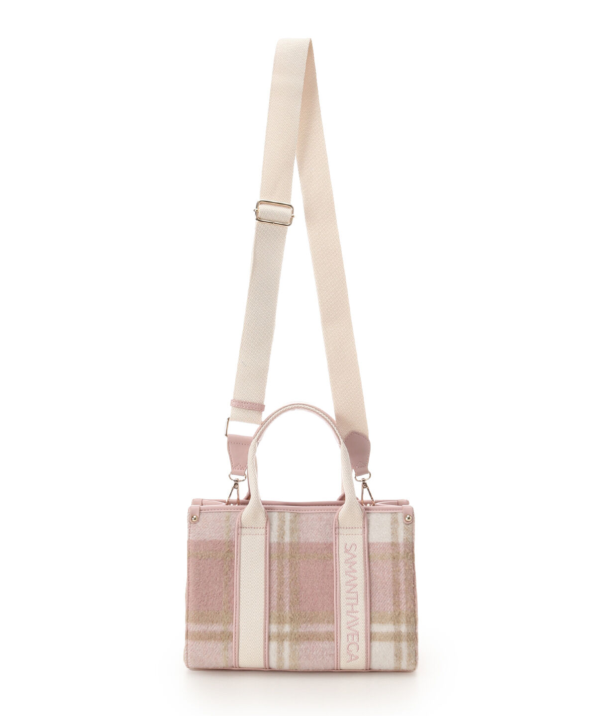 Samantha Vega「ロゴテープチェックハンドバッグ」|ハンドバッグ|