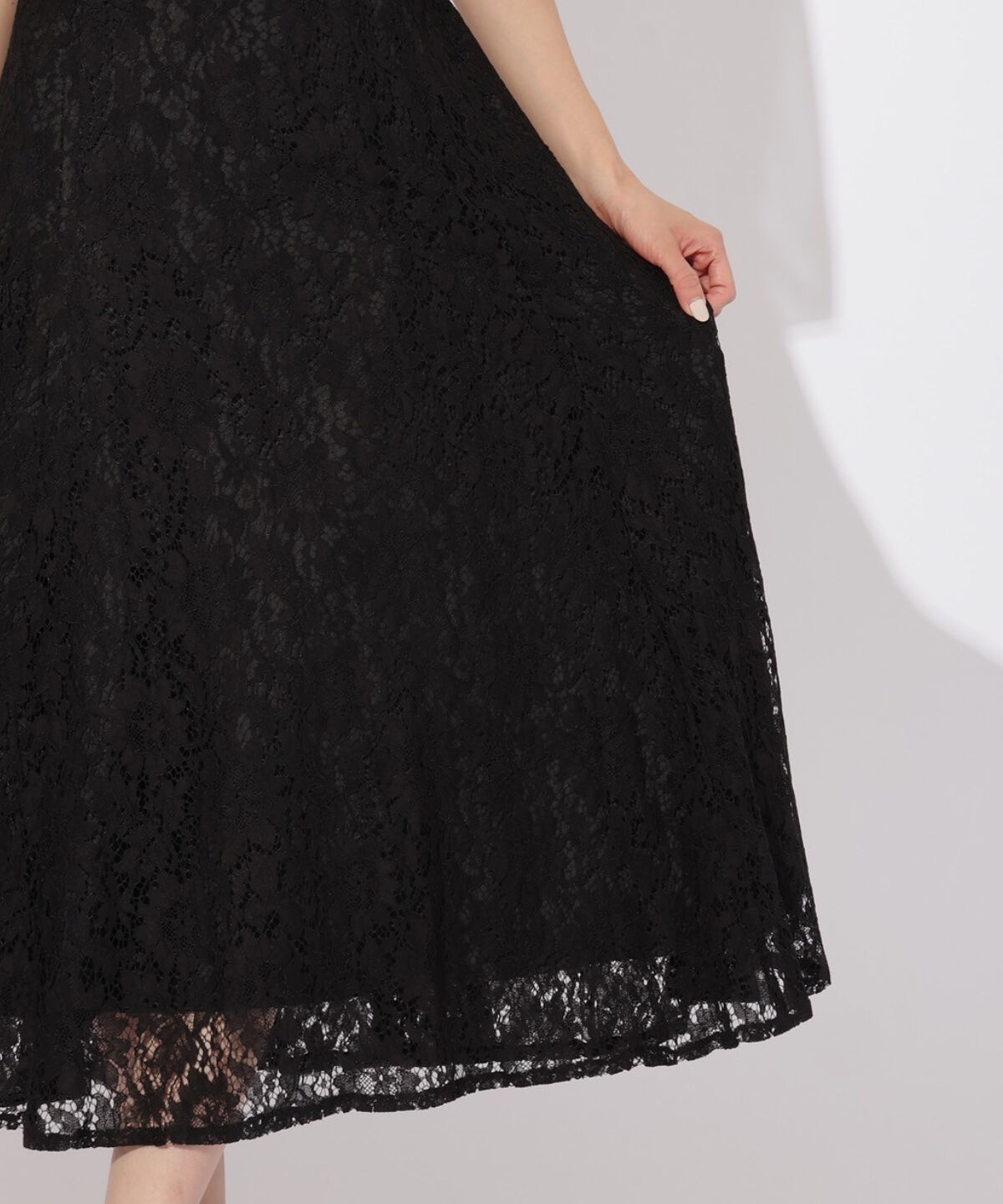 アンドクチュール「チュールブラウスレイヤーレースドレス」|ドレス|