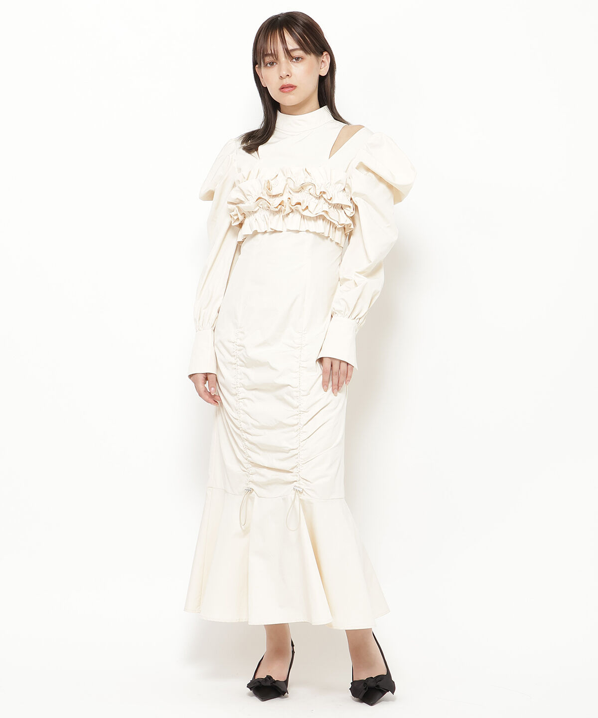 REDYAZEL「フリルドロストワンピース」|ワンピース|オフ