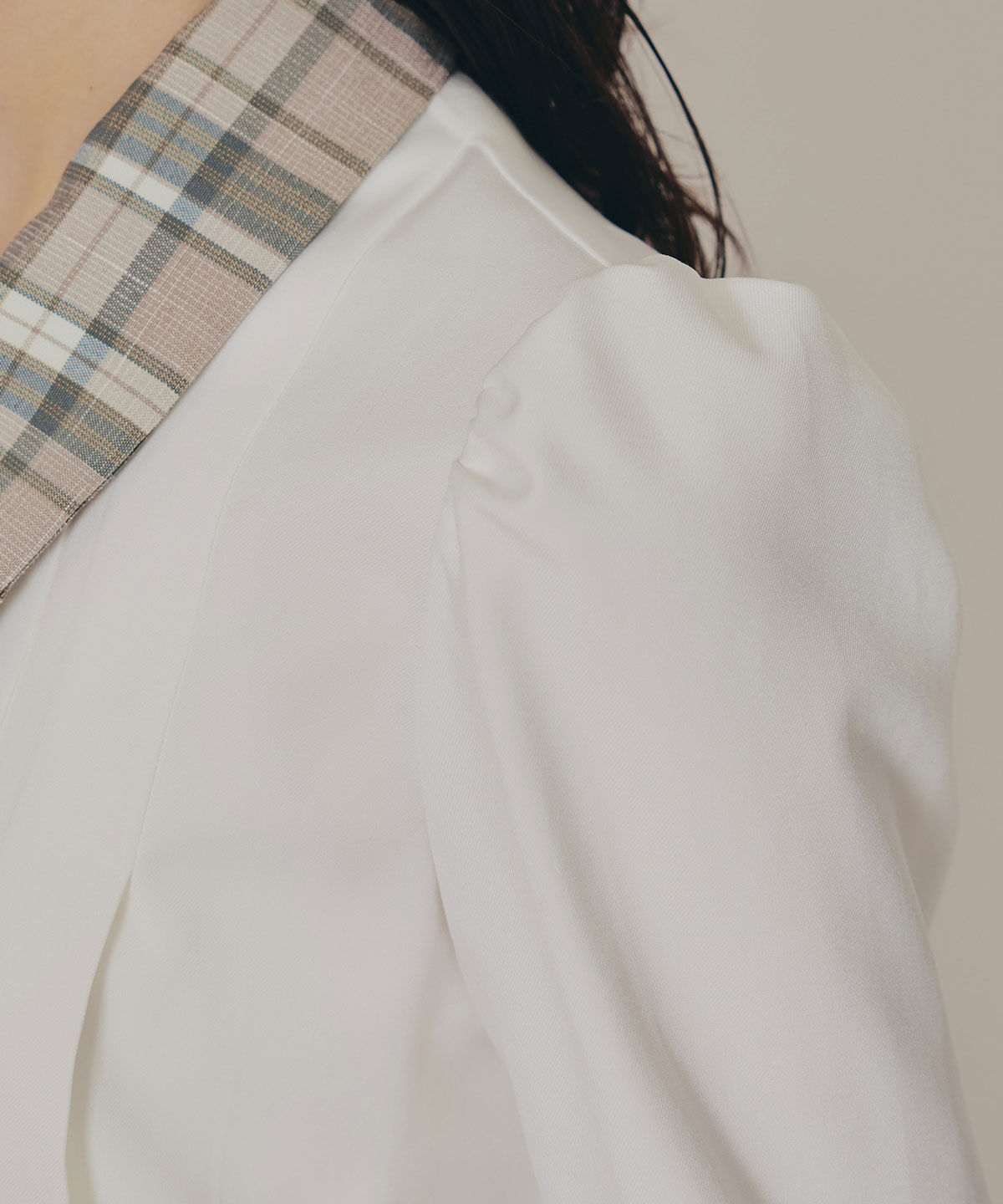 REDYAZEL「チェックバイカラーリボンタイブラウス」|シャツ・ブラウス|