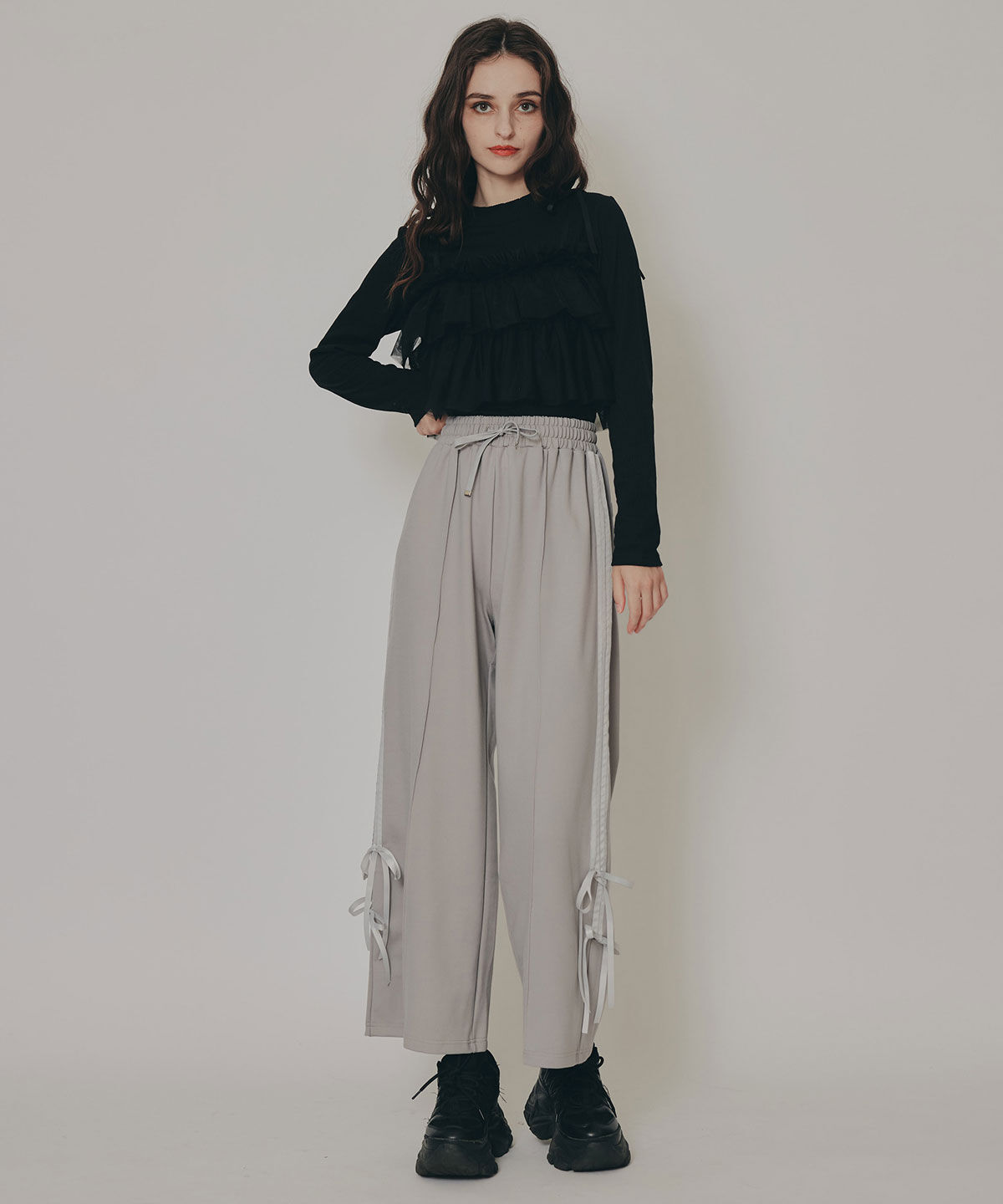 REDYAZEL「ダブルリボンラインイージーパンツ」|その他|