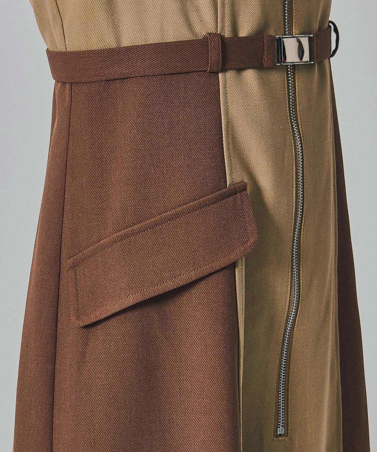 REDYAZEL「フロントジップバイカラージャンスカ」|ワンピース|