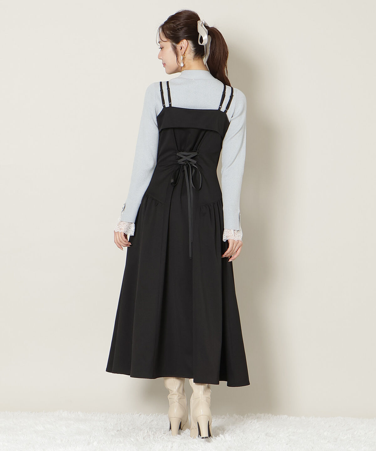 WILLSELECTION「ギャザー切替ストラップキャミワンピース」|ワンピース|