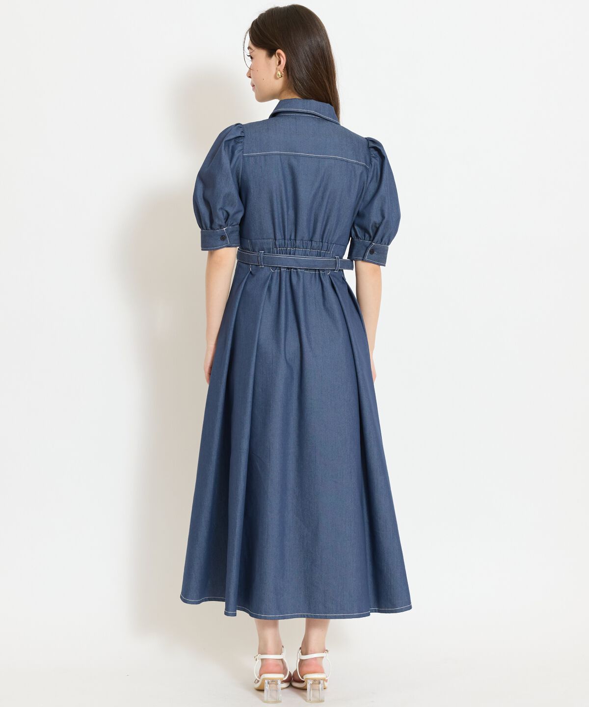 WILLSELECTION「ベルト付きタックスリーブフレアワンピース」|ワンピース|