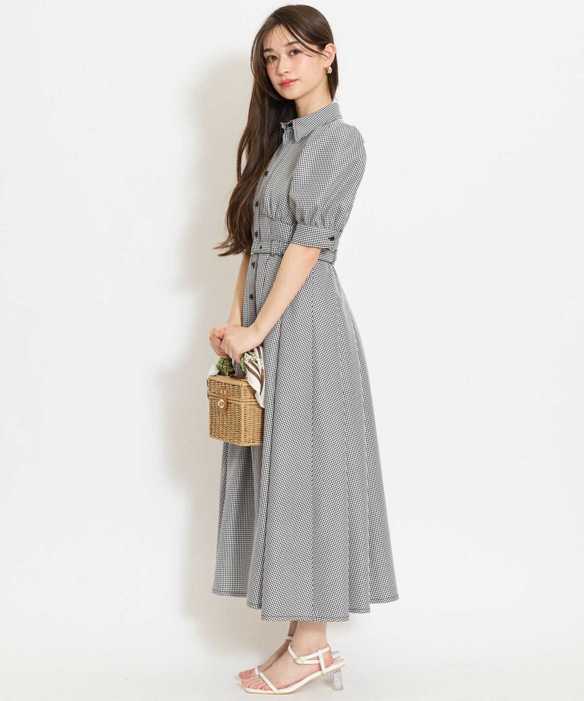 WILLSELECTION「ベルト付きタックスリーブフレアワンピース」|ワンピース|