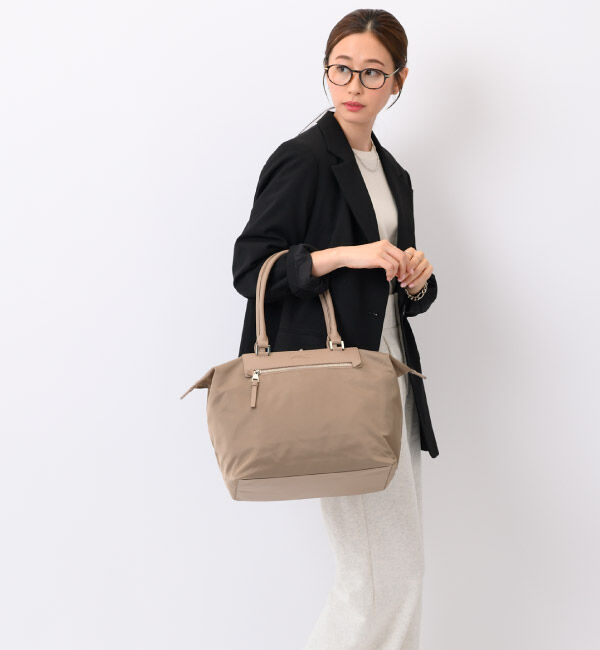 W&.Day/Night「W&.Day/Night ルノ ナイロントート A4サイズ 15582」|ショルダー・メッセンジャー|グレージュ