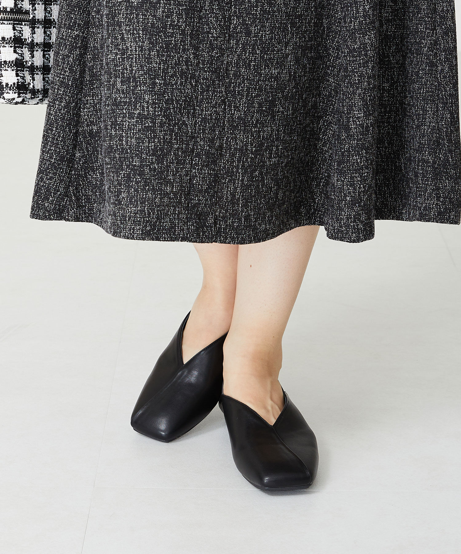 ORiental TRaffic「【アウトレット価格】スクエアトゥバブーシュ/R-3211 パンプス バブーシュ 柔らかい 人気 トレンド」|パンプス|