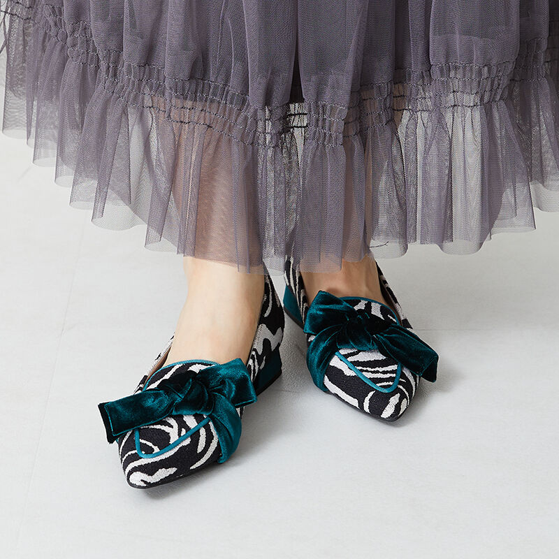 ORiental TRaffic「ベロアリボンオペラパンプス/31305」|パンプス|BLACKWHITE