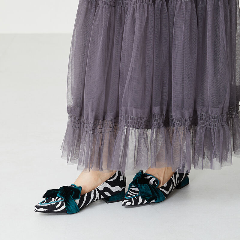 ORiental TRaffic「ベロアリボンオペラパンプス/31305」|パンプス|