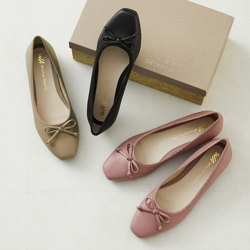 WA Oriental TRaffic「スクエアトゥフラットバレエシューズ/32306」|パンプス|