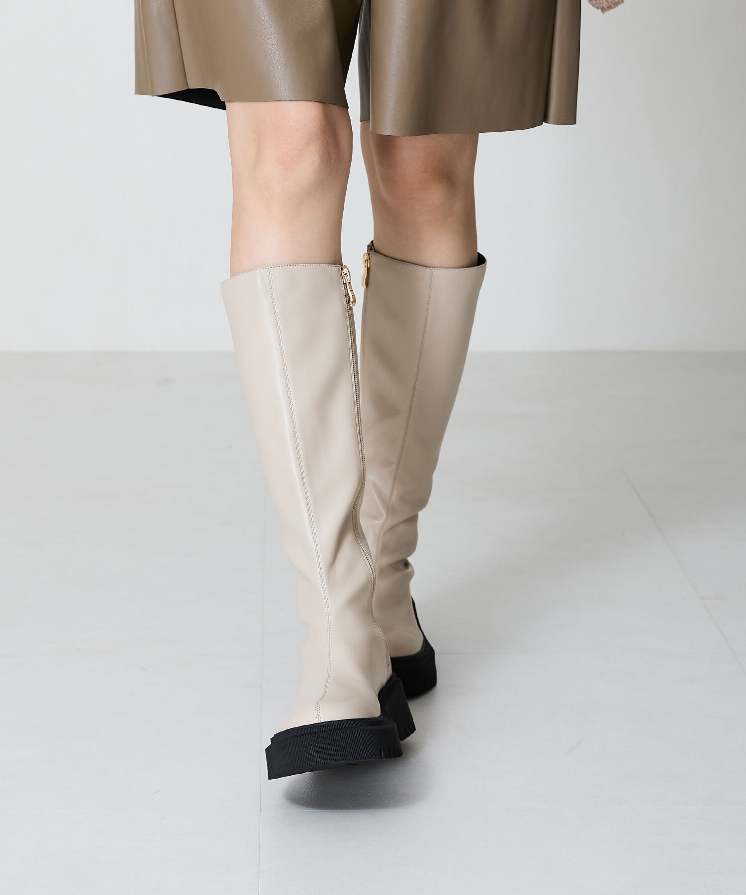 ORiental TRaffic「【 厚底 ・ 軽量 】タンクソールストレッチロングブーツ/41501」|ロングブーツ|