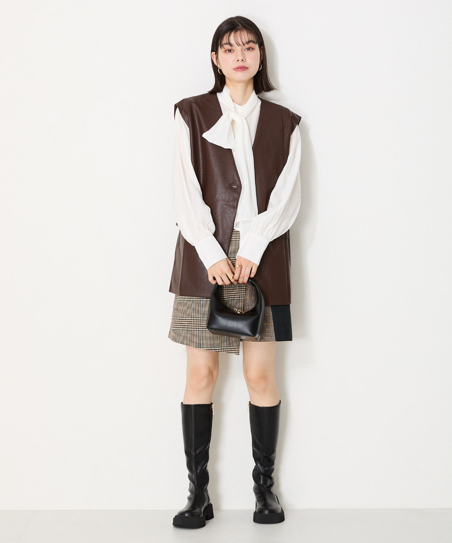 ORiental TRaffic「【 厚底 ・ 軽量 】タンクソールストレッチロングブーツ/41501」|ロングブーツ|