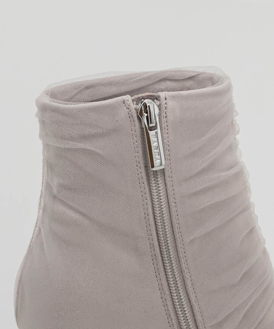  「チュールギャザーショートブーツ」|ショートブーツ|