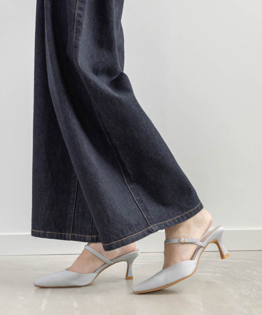  「2WAY シアーリボンミュールパンプス」|パンプス|