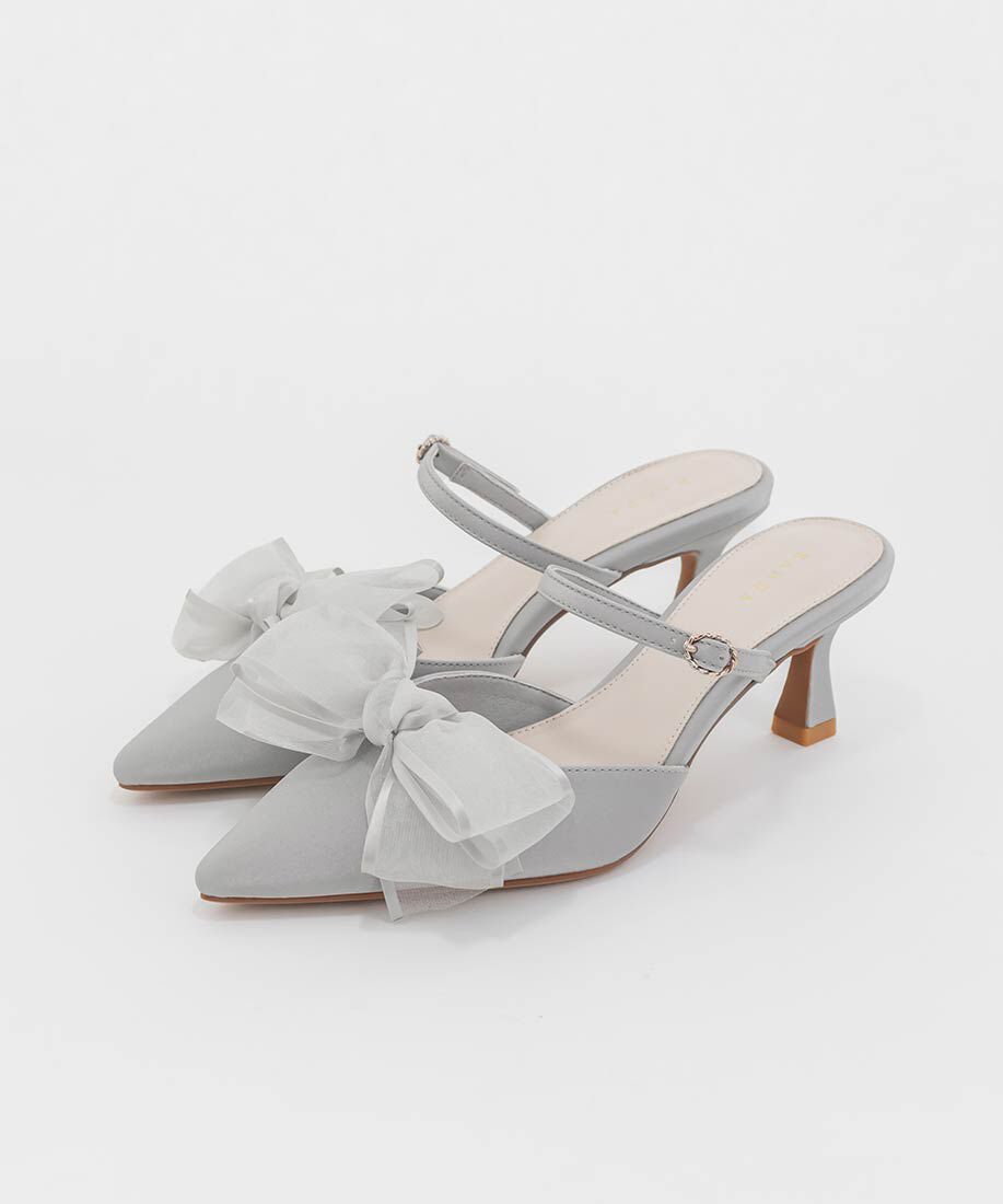  「2WAY シアーリボンミュールパンプス」|パンプス|