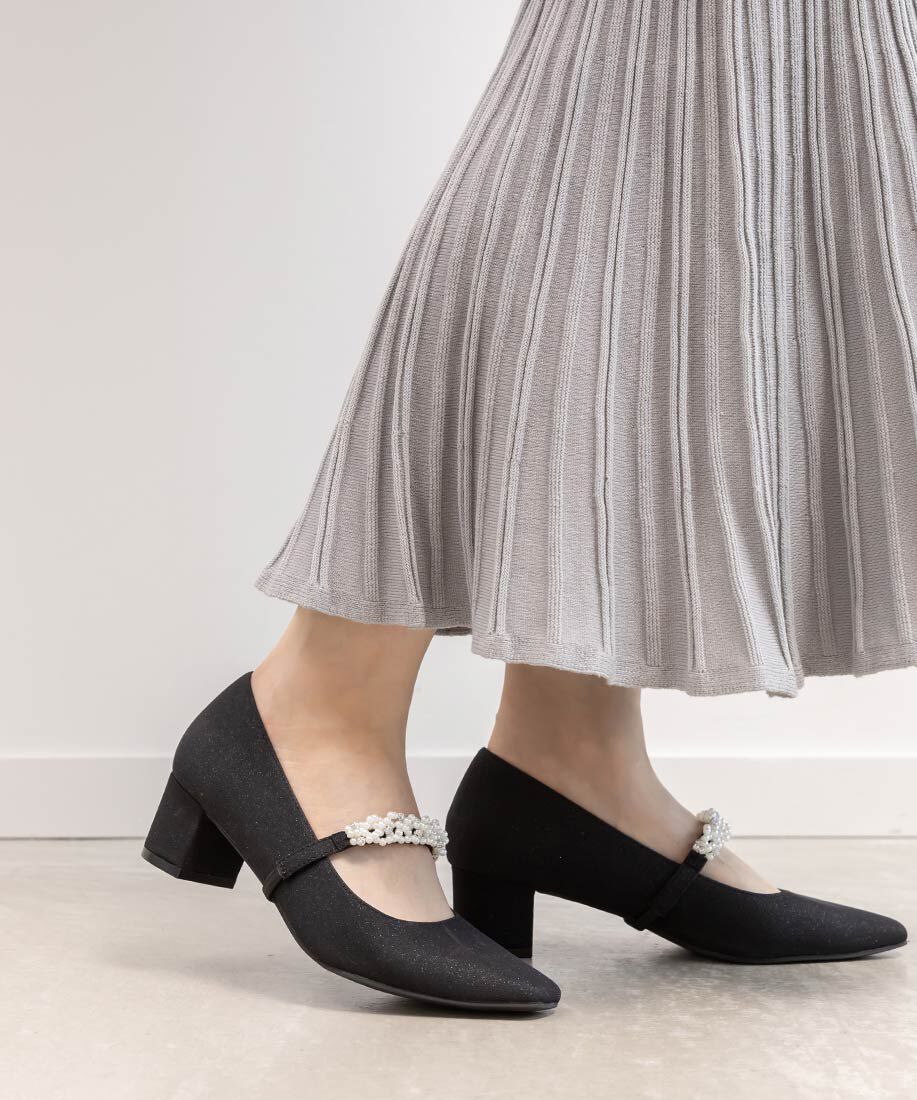  「3WAYスクエアトゥパンプス」|パンプス|ブラック