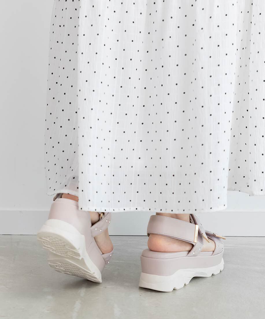  「ビジュー&times;キルティング スポーツサンダル」|サンダル|