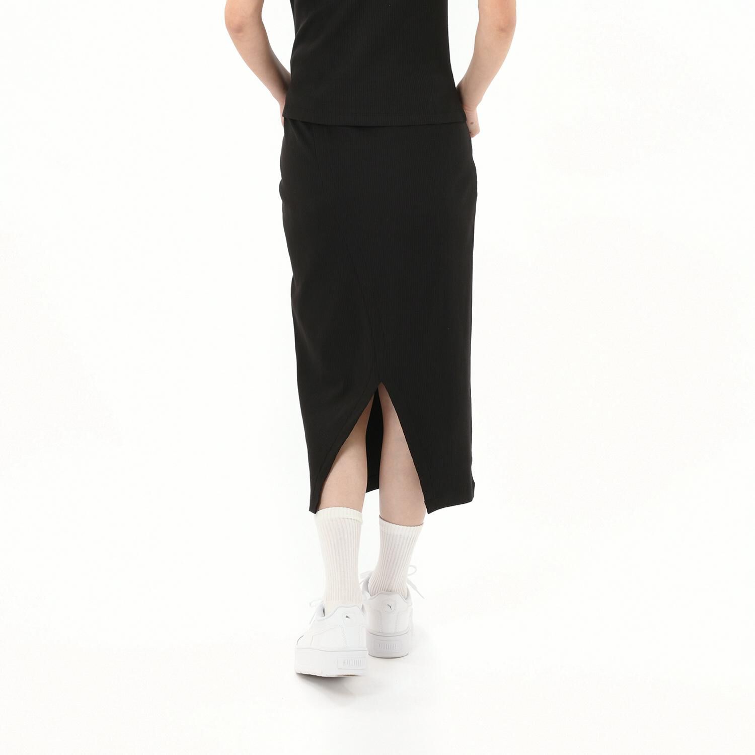 PUMA「【PUMA ｳｪｱ】W CLASSICS RIBBED MIDI SKIRT」|チノ|