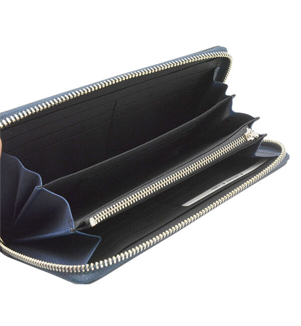 Kinuya Indigo「AWA-AI　絞りラウンド長財布」|財布|