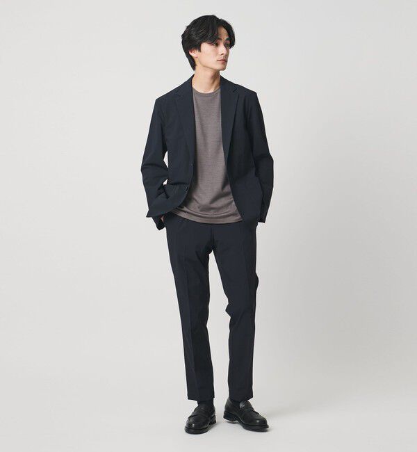 UNITED ARROWS「ウェザーコンフォート タフタ サイドシャーリング  スラックス 撥水 ストレッチ」|スラックス|