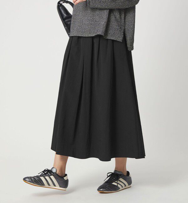 UNITED ARROWS green label relaxing「タック フレア スカート 2」|フレア|BLACK