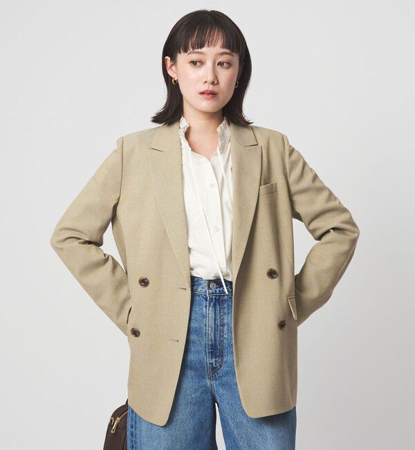 UNITED ARROWS green label relaxing「［size SHORTあり］ラミーブレンド ダブル ジャケット」|テーラードジャケット|