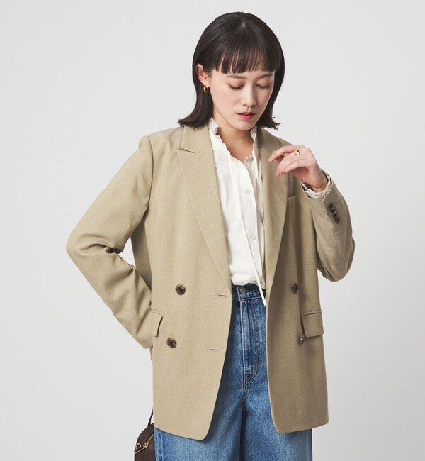 UNITED ARROWS green label relaxing「［size SHORTあり］ラミーブレンド ダブル ジャケット」|テーラードジャケット|