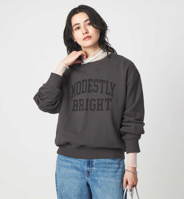 UNITED ARROWS green label relaxing「フェード カレッジ ロゴ スウェット プルオーバー」|スウェット・ジャージ|DK.GRAY