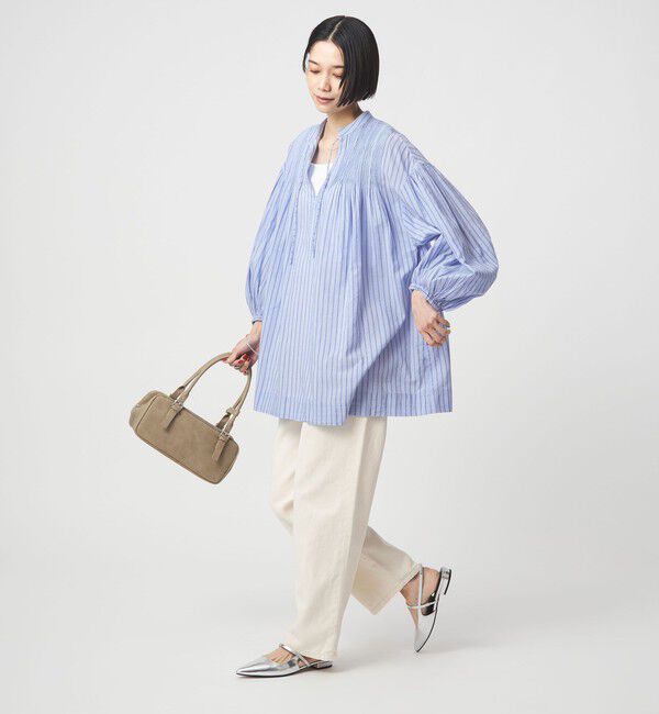 UNITED ARROWS green label relaxing「ボリュームスリーブ ピンタック ブラウス」|シャツ・ブラウス|