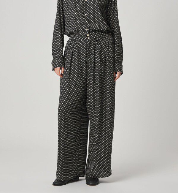 STEVEN ALAN「＜Steven Alan＞ドット プリント ワイドパンツ」|その他|BLACK